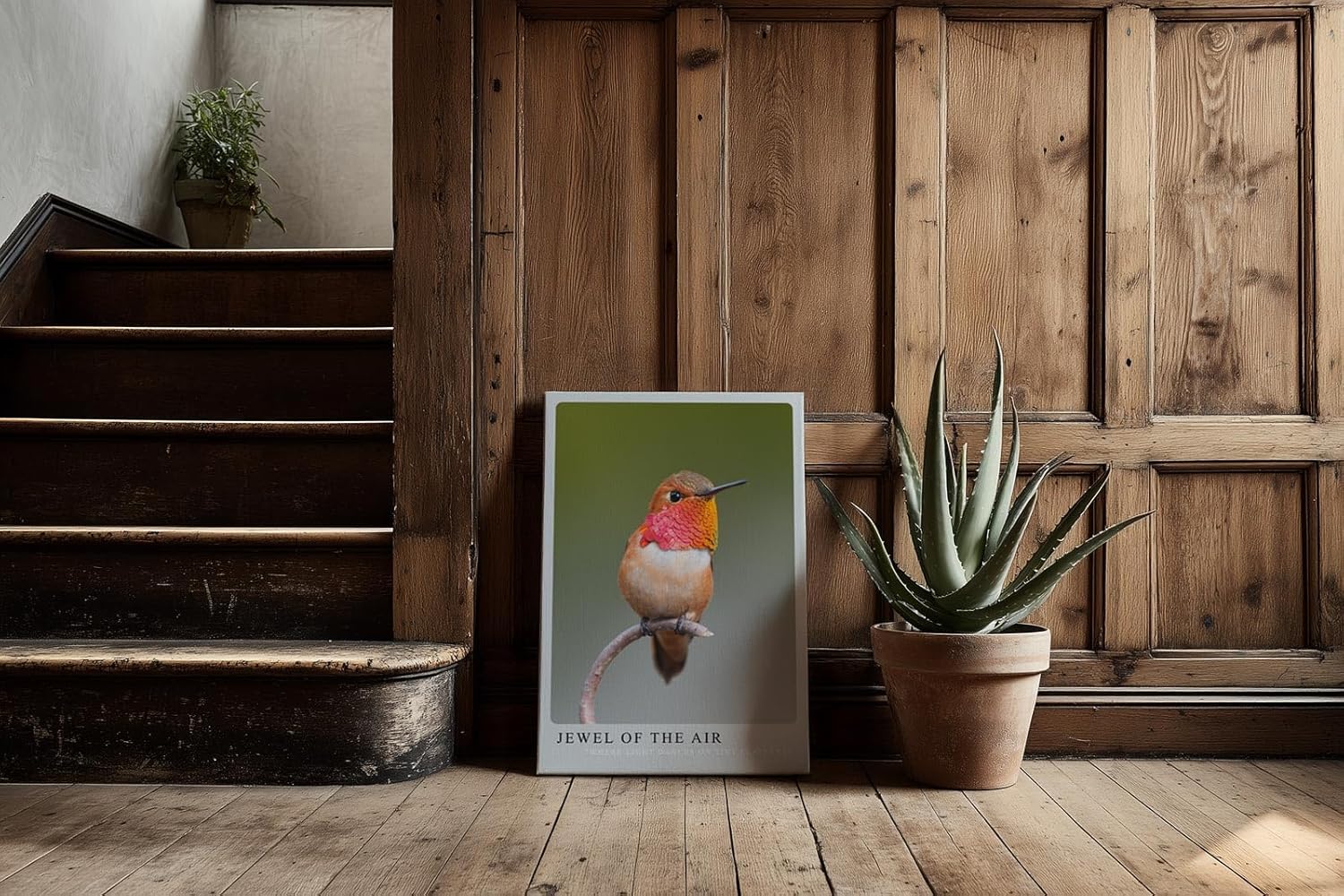 Paul Sinus Kunstdruck 40x60cm Kolibri mit schimmerndem Gefieder – Lichtspiel auf zarten Federn in Perfektion