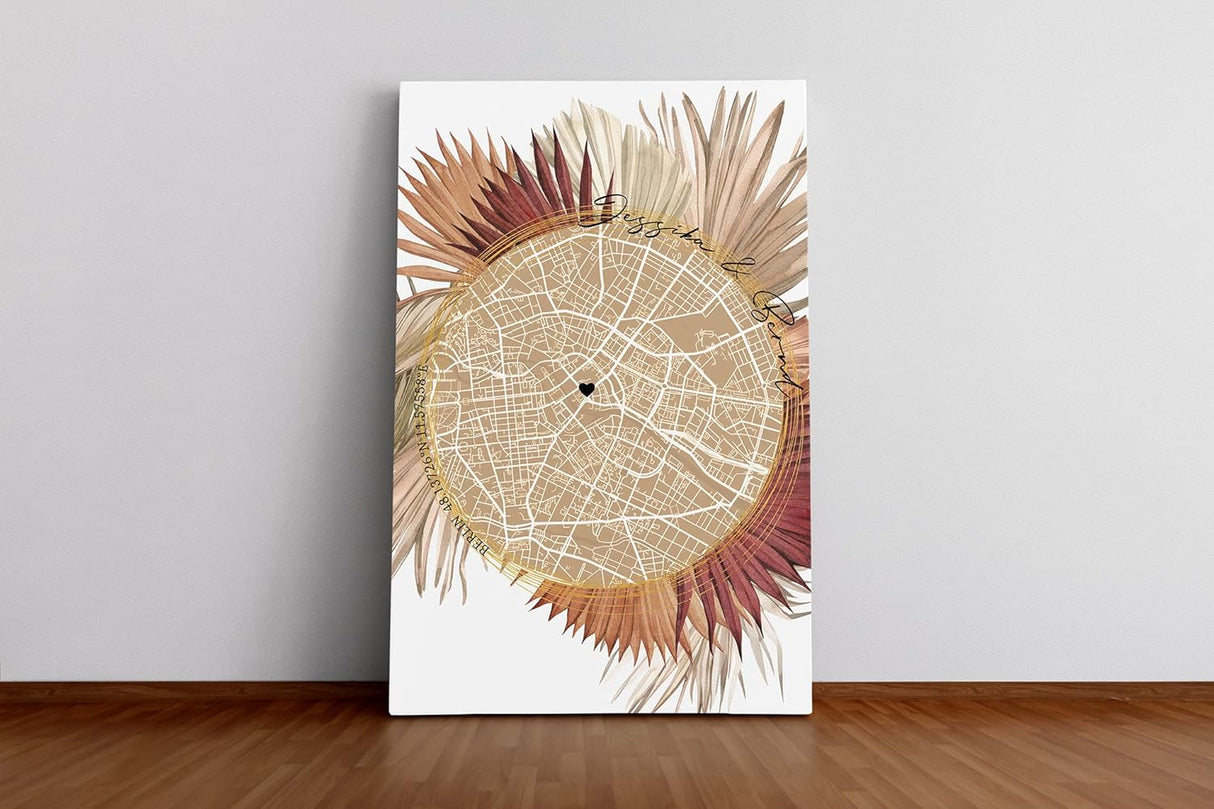 Paul Sinus Bilderrahmen personalisiert mit deinen GPS Koordinaten und Namen. 30cm x 42cm Holz Wechselrahmen mit Glas. Individuelles Geschenk. (ohne Rahmen)