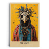 Paul Sinus Leinwandbild 60x90cm Día de los Muertos mystisch farbenfroh kunstvolle Wandkunst Totenkopfmaske rituell faszinierend detailreich intensiv