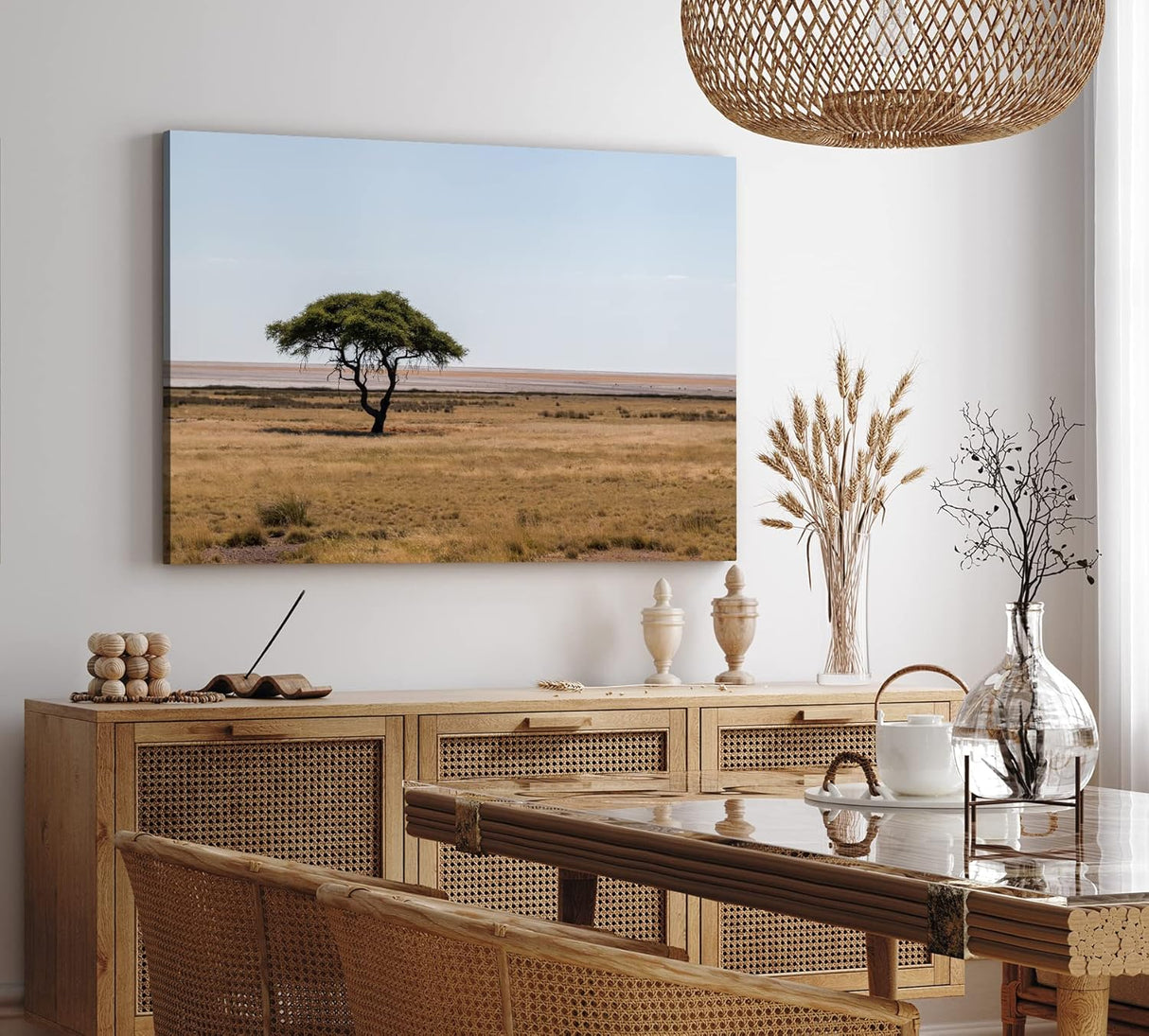 Paul Sinus Wandbild 120x80cm Afrikanische Landschaft Burkea Africana Bäume Steppe
