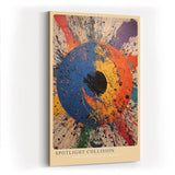 Paul Sinus Wandbild in 40x60cm Spotlight Collision Abstrakte Farbexplosion mit zentralem Fokus