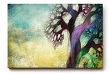 Sinus Art Wandbild 120x80cm Der mystische Baum mit farbigen Ästen wirkt magisch und faszinierend zugleich