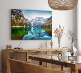 Paul Sinus Wandbild 120x80cm Pragser Wildsee Alpen Italien Bergsee See Natur