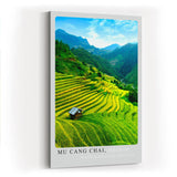 Paul Sinus Kunstdruck 40x60cm Mu Cang Chai – vietnamesische Reisterrassen im satten Grün