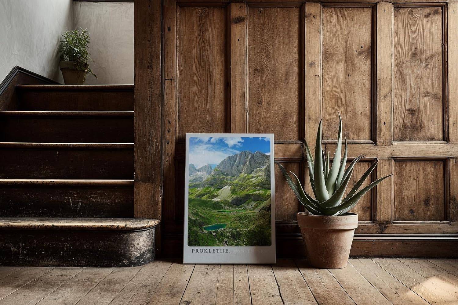 Paul Sinus Kunstdruck 40x60cm Prokletije Montenegro dramatische Gebirgslandschaft mit grünen Tälern und Bergseen