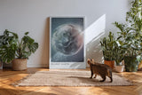 Paul Sinus Kunstdruck 40x60cm Planet Earth – Erde aus dem All mit Sonnenlicht und Sternenstaub