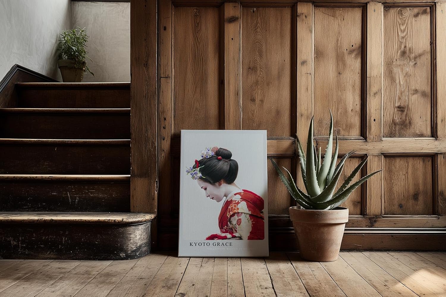 Paul Sinus Kunstdruck 40x60cm Kyoto Grace Geisha Japan Tradition Kultur Porträt Blumen Kimono