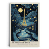 Paul Sinus Leinwandbild 60x90cm Paris Nachttraum Eiffelturm kunstvoll romantisch verträumt blau gold Lichter Stadt Zauber modern elegant