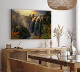 Paul Sinus Wandbild 120x80cm Tortum Wasserfall Türkei Felsen Natur Sonnenuntergang