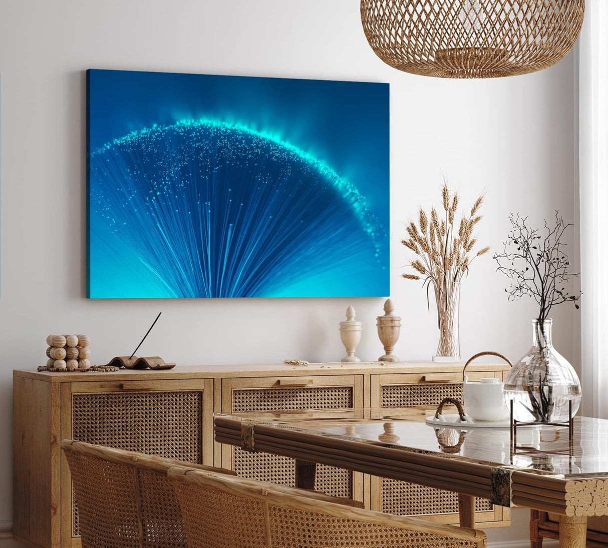 Paul Sinus Wandbild 120x80cm Blaues Bild Kunstvoll Fotokunst