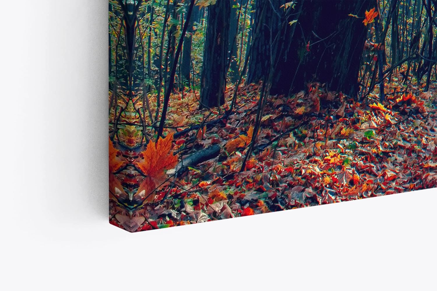 Wandbild 120x80cm Wald Bäume Baumkronen Sonnenschein Natur Grün