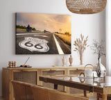 Paul Sinus Wandbild 120x80cm Route 66 USA Straße Motorräder Bikes Sonnenschein