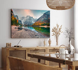 Paul Sinus Wandbild 120x80cm Pragser Wildsee Alpen Italien Bergsee See Berge
