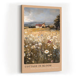 Paul Sinus Kunstdruck 40x60cm Cottage in Bloom – Wildblumenwiese mit Landhaus unter weitem Himmel in malerischer Landschaft