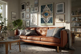 Paul Sinus Wandbild in 40x60cm Eye of Order Geometrische Komposition mit zentralem blauen Auge