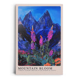 Paul Sinus Leinwandbild 80x120cm leuchtende Berglandschaft mit blühender Alpenflora, expressive Wandkunst mit kontrastreichen Farben