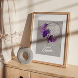 Paul Sinus Wandbild mit deinen GPS Koordinaten und Namen. 30cm x 42cm Holz Wechselrahmen mit Glas. Individuelles Geschenk. Personalisierbar. (ohne Rahmen)