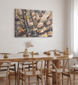 Paul Sinus Wandbild 120x80cm New York aus der Vogelperspektive Wolkenkratzer Hochhäuser