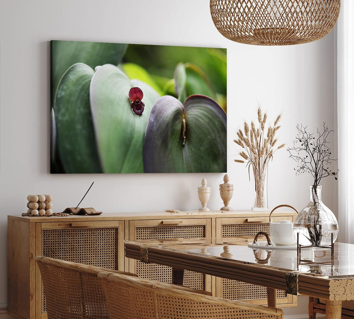 Paul Sinus Wandbild 120x80cm Makrofotografie Blume Blüte Blätter Nahaufnahme