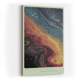 Paul Sinus Wandbild in 40x60cm The Swirling Passage in warmen Braun-, Gelbund Blautönen mit organischen Farbmustern für zeitlose Raumgestaltung