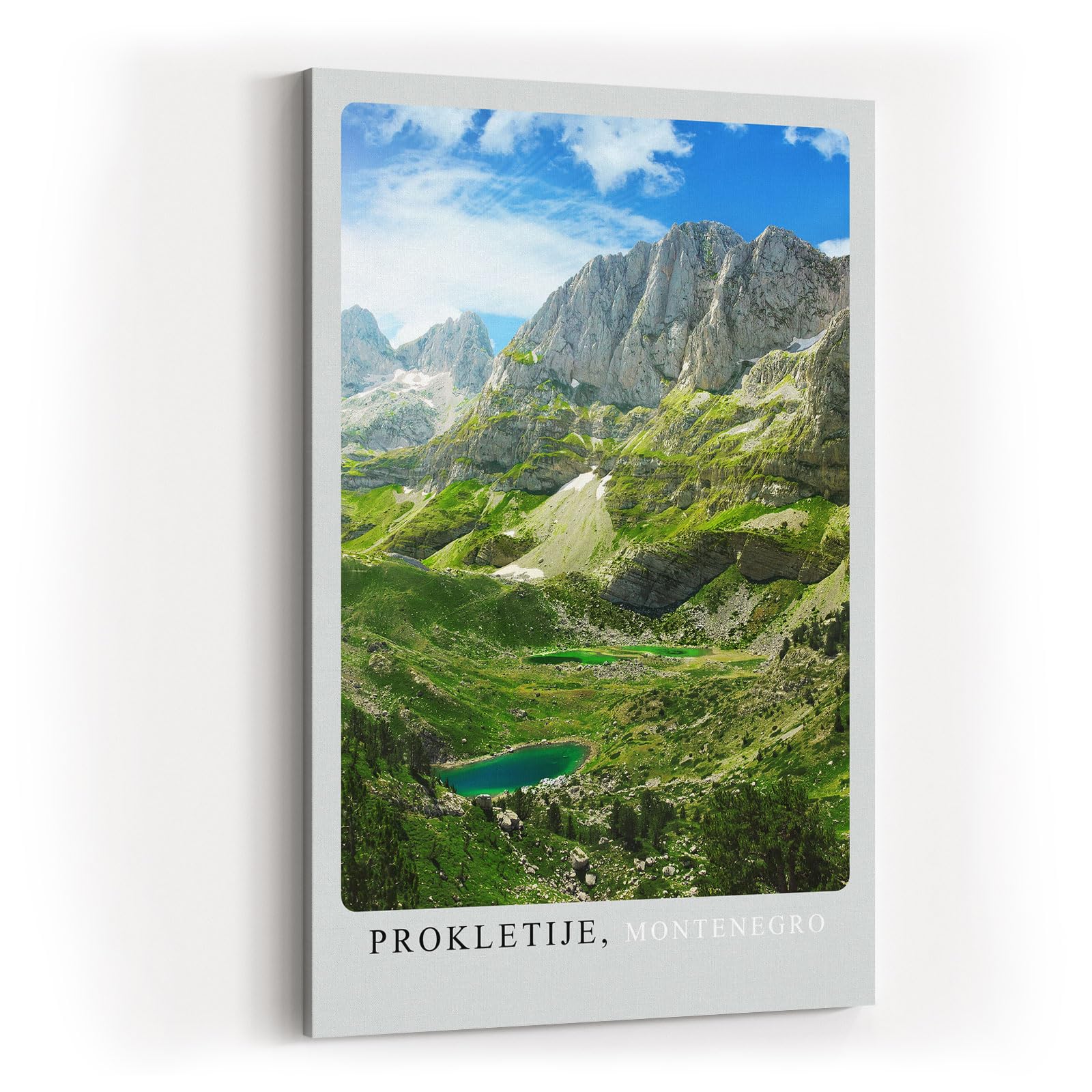 Paul Sinus Kunstdruck 40x60cm Prokletije Montenegro dramatische Gebirgslandschaft mit grünen Tälern und Bergseen