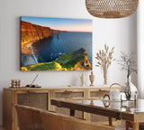 Paul Sinus Wandbild 120x80cm Cliffs of Moher Irland Klippen Meer Küste Sonnenuntergang
