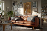 Paul Sinus Wandbild in 40x60cm Divine Femininity elegantes Porträt einer Frau in weiß-goldener Kopfbedeckung vor goldener Strahlenkrone