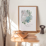 Paul Sinus Bilderrahmen individuell mit deinen GPS Koordinaten und Namen. 30cm x 42cm Holz Wechselrahmen mit Glas. Einzigartiges Geschenk. (ohne Rahmen)