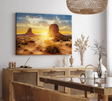 Wandbild 120x80cm Arizona USA Sonnenuntergang Three Sisters Valley Drive