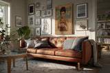 Paul Sinus Wandbild in 40x60cm Coffee First – stilvolles Barista-Porträt mit Kaffeetasse im Vintage-Art-Stil