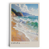 Paul Sinus Leinwandbild 60x90cm Leinwandbild Costa Brava mediterrane Küste Meeresrauschen traumhafte Natur spanische Landschaft sommerliche Ästhetik