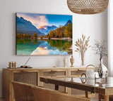 Paul Sinus Wandbild 120x80cm Jasna See in Slowenien Bergsee Berge Natur