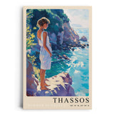 Paul Sinus Leinwandbild 80x120cm Thassos – Griechenland, Meer, Küste, Natur, Entspannung, Urlaub, Sommer, Licht, Harmonie, Insel, Ruhe, Malerisch