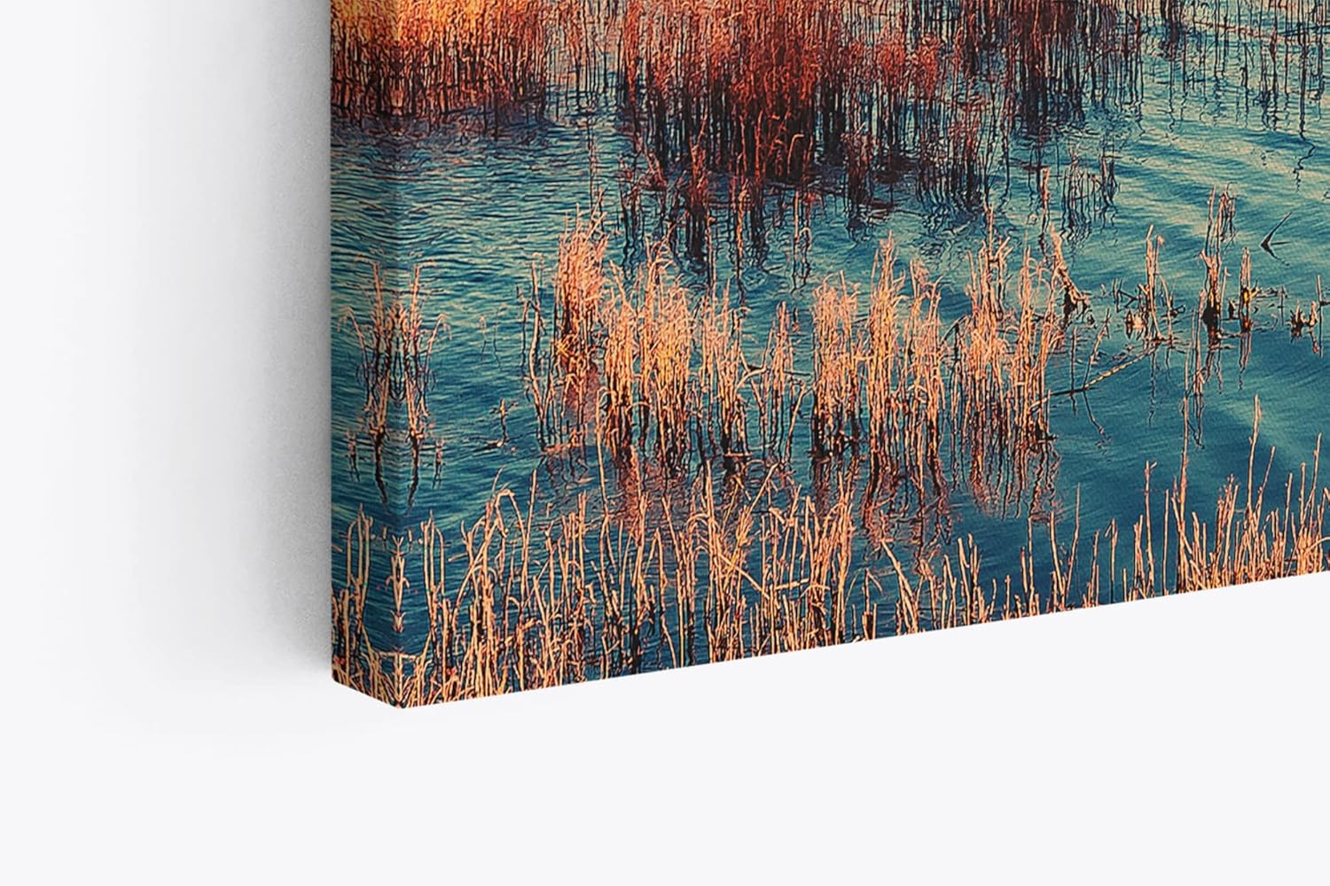 Paul Sinus Wandbild 120x80cm Berge Natur Landschaft See Wälder Gebirge Sonnenuntergang