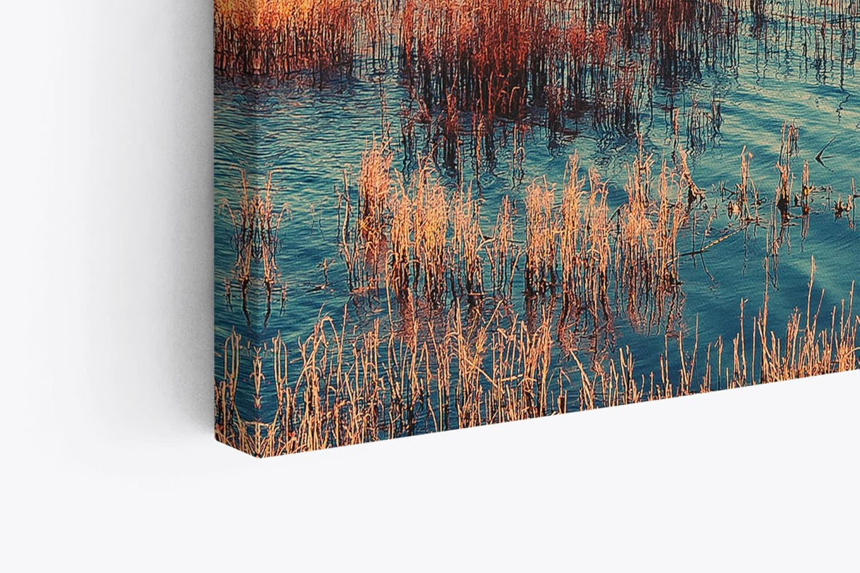 Paul Sinus Wandbild 120x80cm Berge Natur Landschaft See Wälder Gebirge Sonnenuntergang