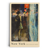 Paul Sinus Leinwandbild 60x90cm Leinwandbild New York City Nachtleben urbane Eleganz moderne Kunst geheimnisvolle Atmosphäre Lichter der Stadt