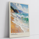Paul Sinus Leinwandbild 60x90cm Leinwandbild Costa Brava mediterrane Küste Meeresrauschen traumhafte Natur spanische Landschaft sommerliche Ästhetik