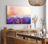 Paul Sinus Wandbild 120x80cm Bunte Blumen Blüten Abstrakt Kunstvoll Farbenfroh