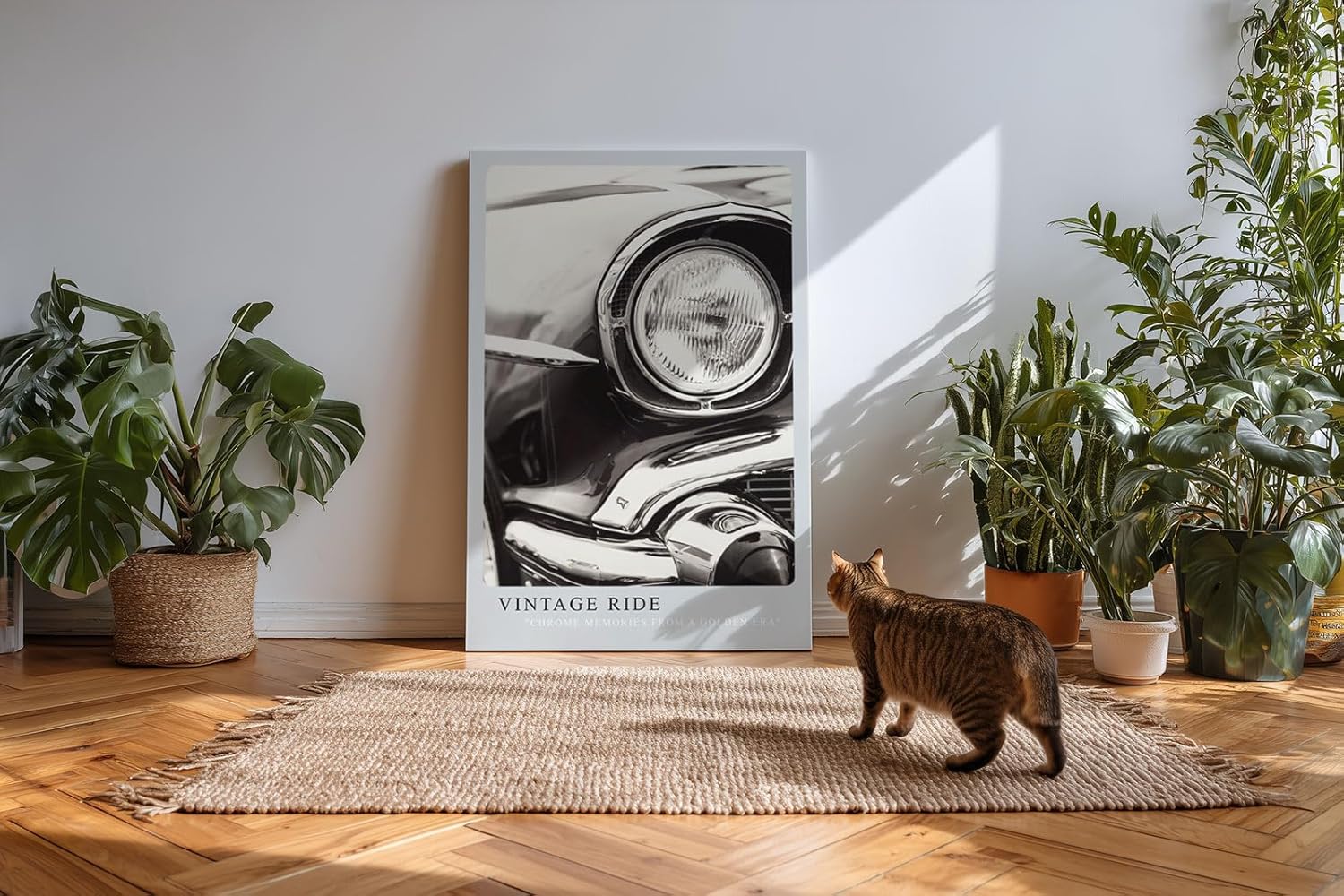 Paul Sinus Kunstdruck 40x60cm Vintage Ride – Klassische Autolegende im Retrolook auf Leinwand