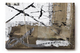 Sinus Art Wandbild 120x80cm Abstrakte Elemente in Schwarz, Weiß und Braun mit grafischen Linien und Symbolen
