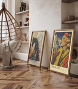 Paul Sinus Leinwandbild 40x60cm Leinwandbild Retro Lady Zermatt Alpen Eleganz Vintage Stil Genuss Kunst Schweiz stilvolle Berglandschaft Nostalgie