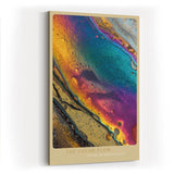 Paul Sinus Wandbild in 40x60cm The Color Flow – abstraktes Farbmotiv in leuchtenden Metallic-Tönen für moderne Raumgestaltung