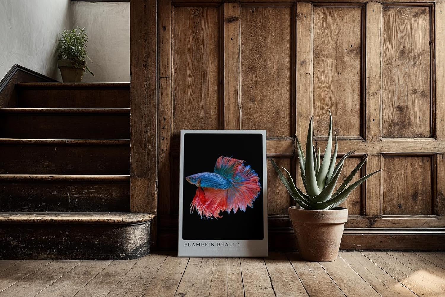 Paul Sinus Kunstdruck 40x60cm Kampffisch mit flammenden Flossen – Farben in perfekter Bewegung eingefangen