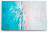 Paul Sinus Wandbild 120x80cm Luftaufnahme Strand Blau Meer Wellen Vogelperspektive