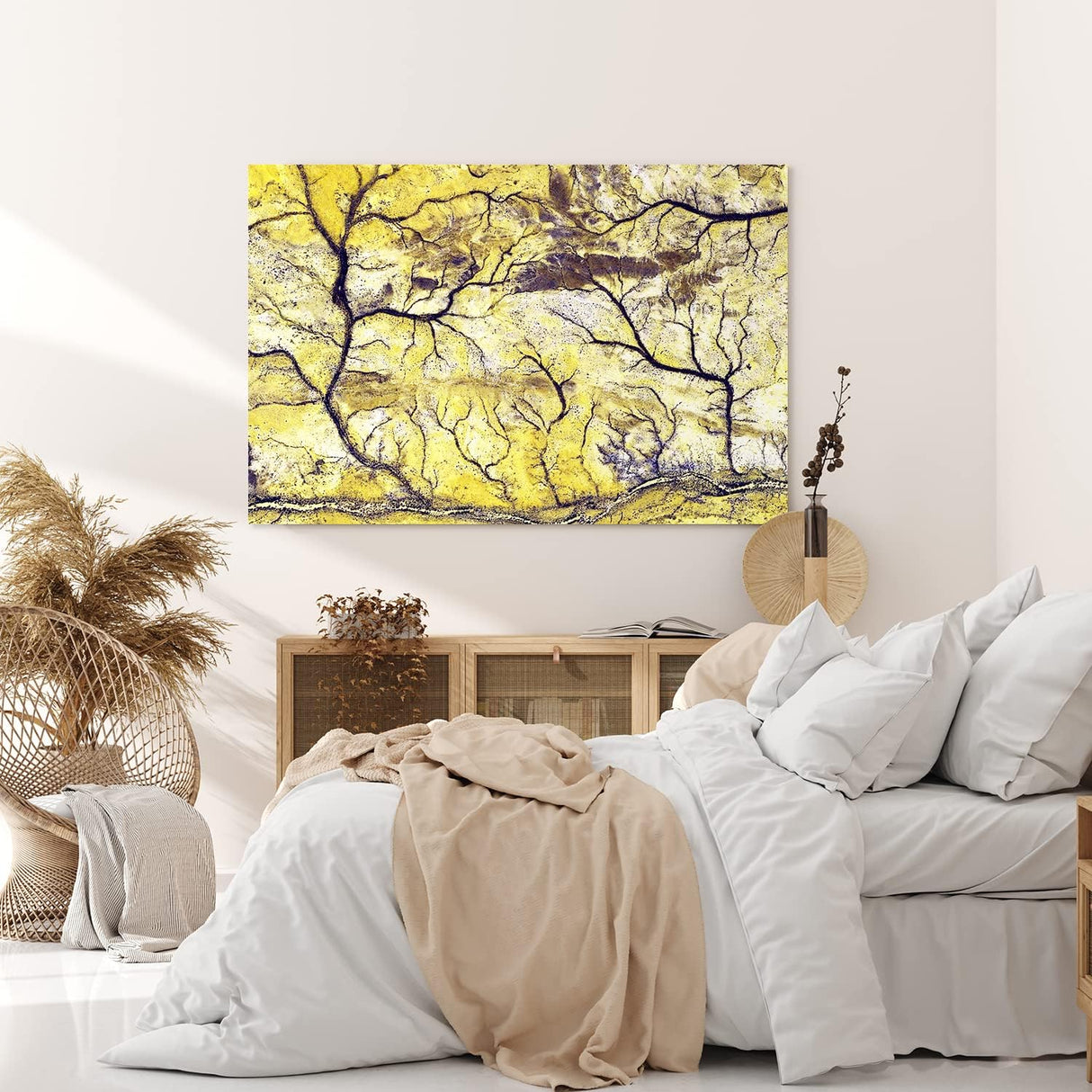 Paul Sinus Wandbild 120x80cm Luftaufnahme von der Erde Vogelperspektive Flussadern