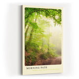 Paul Sinus Kunstdruck 40x60cm Wald Morgenstimmung Natur Pfad Licht grün Spaziergang Morning Path