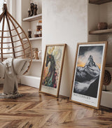Paul Sinus Leinwandbild 80x120cm Matterhorn – Majestätische Berglandschaft in dramatischem Licht und kontrastreichen Tönen