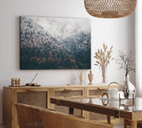 Paul Sinus Wandbild 120x80cm Tannenwald Wald Berg Natur Bäume Nebel Kunstvoll