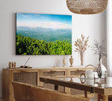 Paul Sinus Wandbild 120x80cm Grüne Berglandschaft Berge Hügel Natur Wald