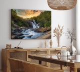 Paul Sinus Wandbild 120x80cm Wasserfälle im Dschungel Thailand Grün Natur